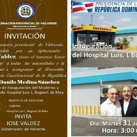 Presidente Danilo Medina Inaugurará hospital