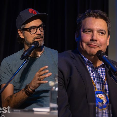 David A. Robertson & Niigaan Sinclair in Conversation, Imaginairium Festival, Oct. 2024, recorded at Memorial Park Library