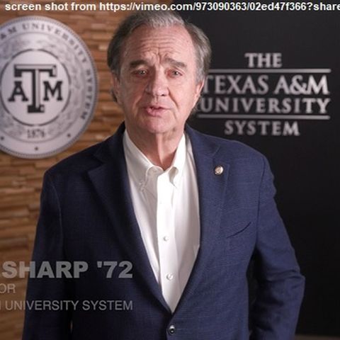 Texas A&M system chancellor John Sharp announces he will retire next year