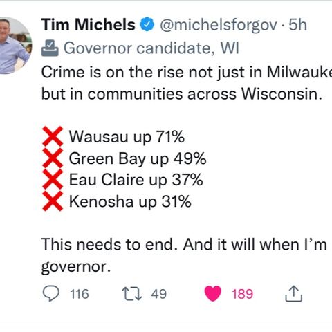 Tim Michels understands that Milwaukee Crime is now spreading to the Surrounding Suburbs
