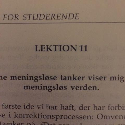 Lektion 11. Et Kursus I Mirakler.