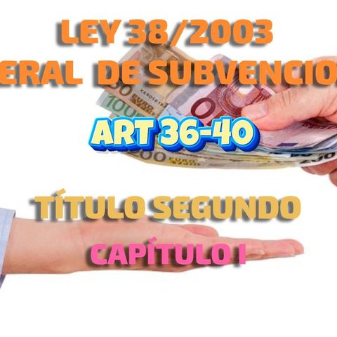 Art 36-40 del Título II Cap I:  Ley 38/2003, General de Subvenciones