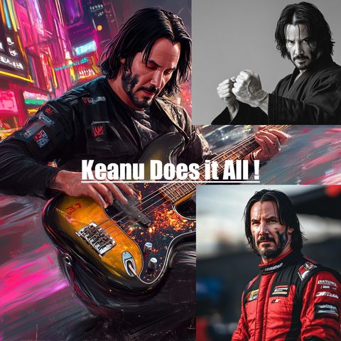 Keanu Reeves Plays Bass