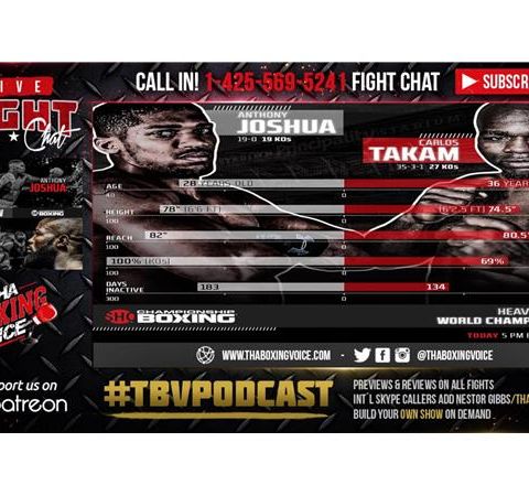Anthony Joshua vs. Carlos Takam LIVE FIGHT CHAT &  IMMEDIATE REACTION, CALL IN!