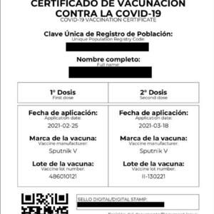 Asi podras obtener tu certificado de vacunacion COVID