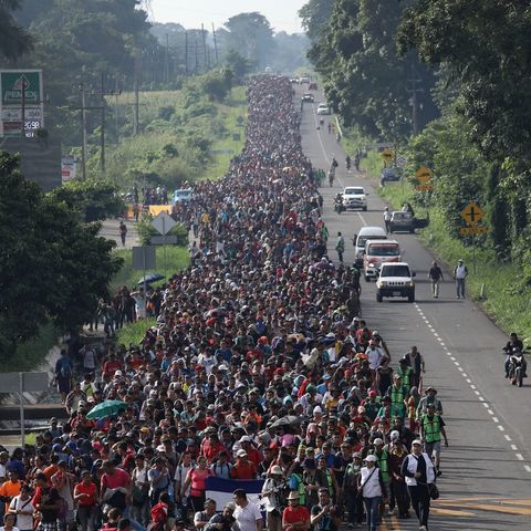 Theyre Here! The Caravan of Illegals Are Already wanting a Job and Food too.. maybe they can put out fires in CA