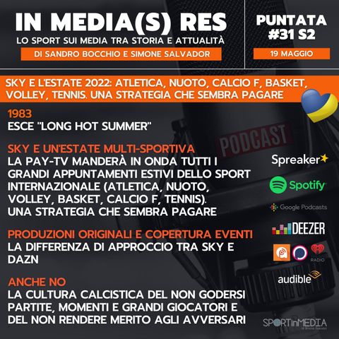 #31 S2 | Sky e un'estate piena di nuovi eventi (atletica, nuoto, volley, basket, tennis). Le differenze di approccio tra Sky e DAZN.