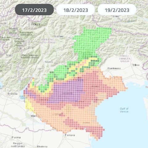 Polveri sottili a livelli altissimi: livello rosso a Vicenza, arancio a Schio, Thiene e Bassano. Tutti i divieti