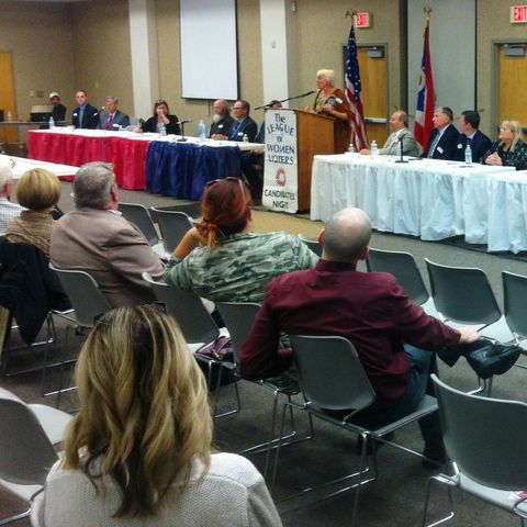 2019 10-07 Sharon Verhoff explains the Chillicothe and Ross County "Candidates' Night" was hosted by the League of Women Voters