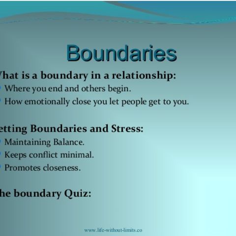 Boundaries In A Relationship!!