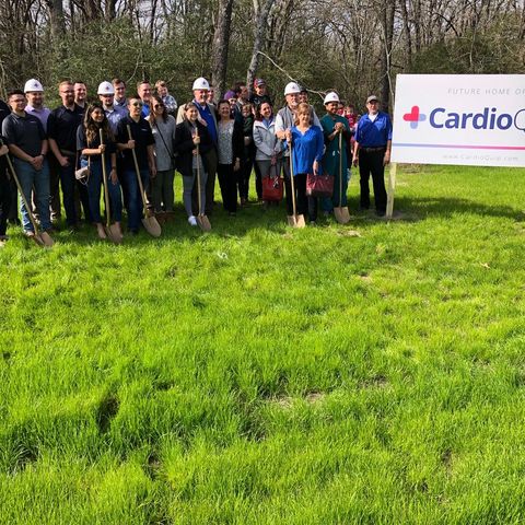 Local cardiovascular equipment company CardioQuip breaks ground on new building on Valentines Day