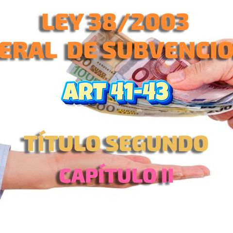 Art 41-43 del Título II Cap II:  Ley 38/2003, General de Subvenciones