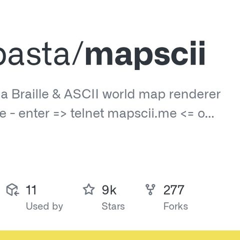 GitHub - rastapasta/mapscii: 🗺 MapSCII is a Braille & ASCII world map ...