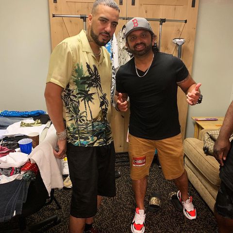 Dj Pup Dawg With French Montana, Backstage at his show