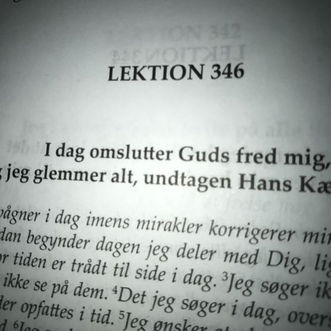 Lektion 346. Et kursus i mirakler.