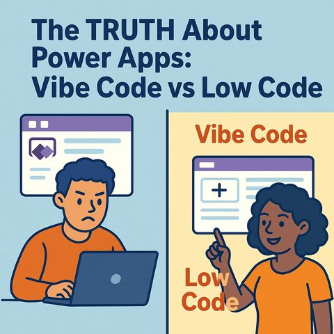 Power Apps Vibe Code vs Low Code: when to move from Canvas Apps to Code Apps with GitHub Copilot