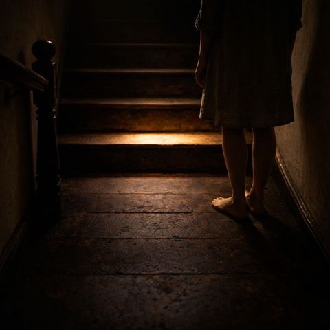 Thin light on steps