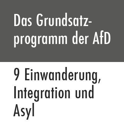 Das Grundsatzprogramm der AfD – 9 Einwanderung, Integration und Asyl
