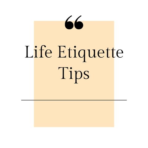 Rules of Etiquette