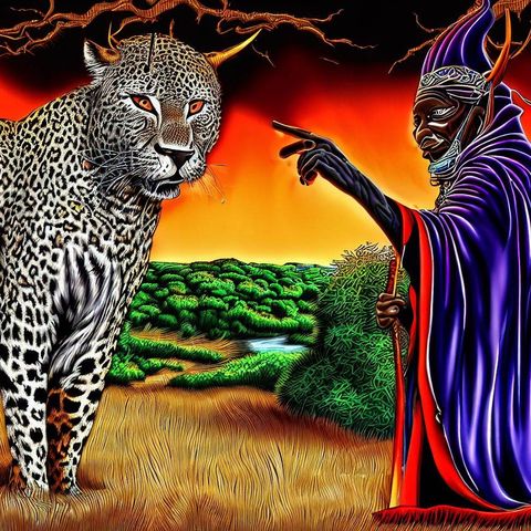 ¡Caos Total! La historia africana del BRUJO MALVADO 🧙‍♂️🐯🦁  que engañó a los animales de la selva 🌳🐍🦜 Fábula Africana - Audiocuentos