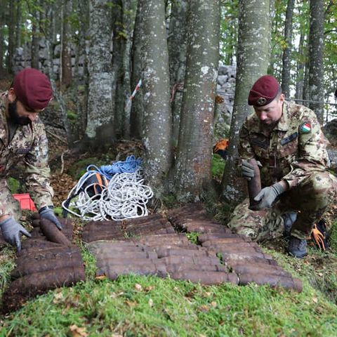 La Folgore neutralizza in Altopiano 80 proiettili d’artiglieria della Prima Guerra Mondiale