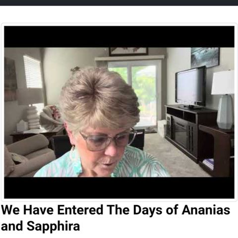 We Have Entered The Days of Ananias and Sapphira