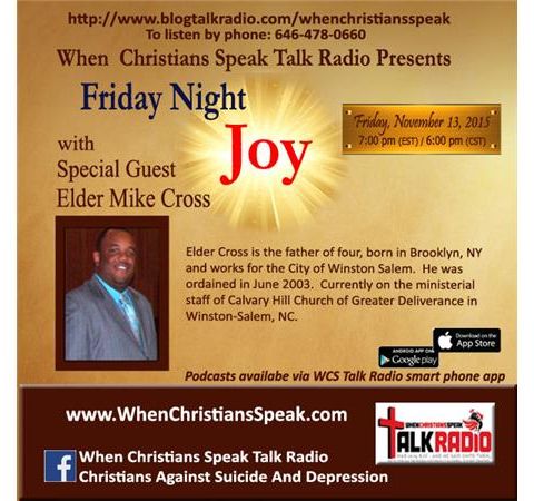 Friday Night Joy with Special Guest:  Elder Mike Cross