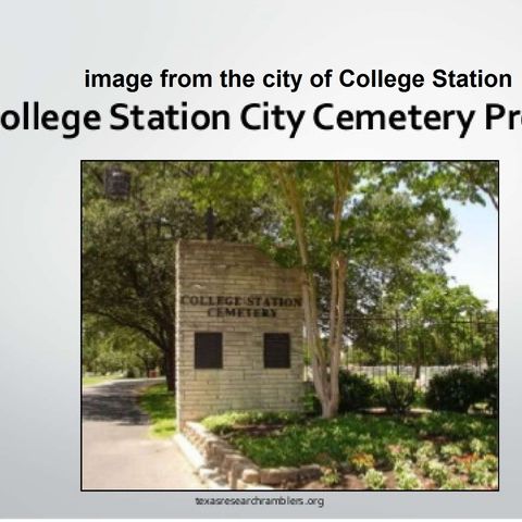 College Station's historical preservation committee's annual report to the city council includes projects at the city cemetery