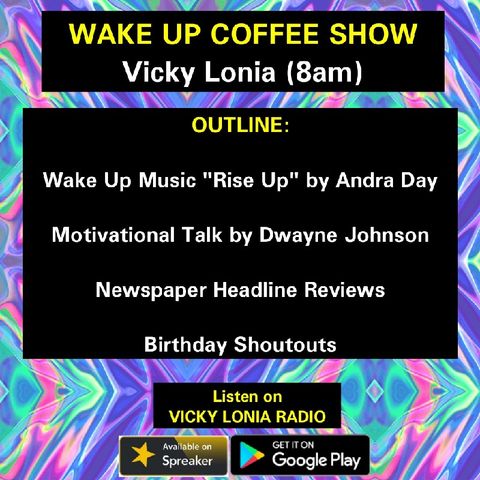 THE WAKE UP COFFEE SHOW (10/8/2018)