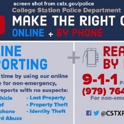 College Station city council reviews the first six months of the police department's online reporting system