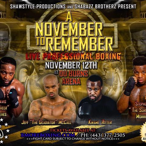 Live Boxing From Du Burns Arena 11/12/16