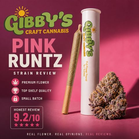 Gibby’s Craft Cannabis: Pink Runtz | Stackpack x No Nug Left Behind: Canna World Reviews