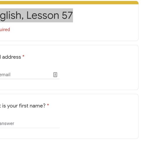 Pablo wanted to his English with a Google form