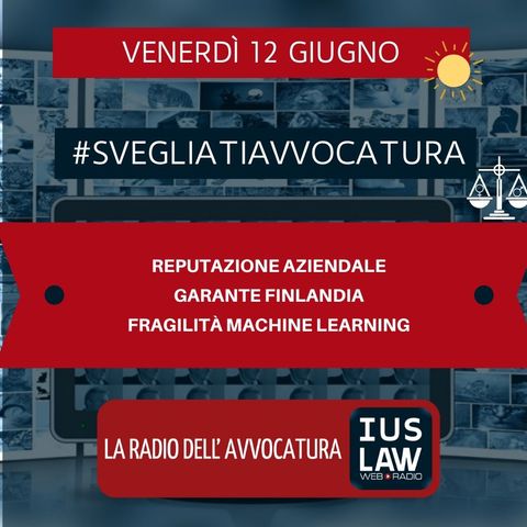 REPUTAZIONE AZIENDALE – GARANTE FINLANDIA – FRAGILITÀ MACHINE LEARNING – #SVEGLIATIAVVOCATURA