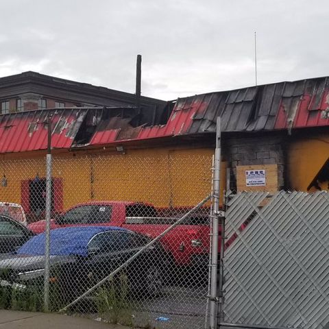 Fire Tears Through Roof Of Lawrence Car Lot Building