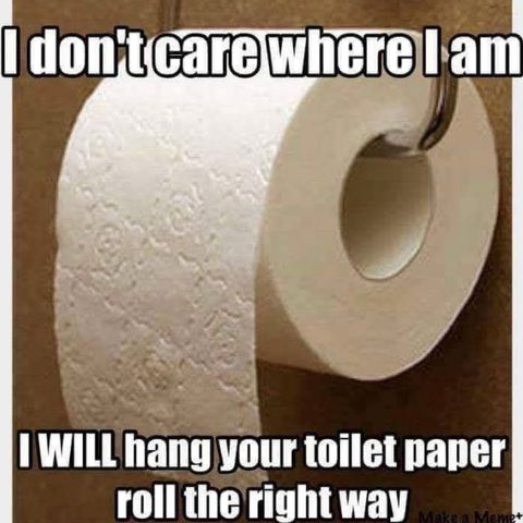 What side do you put the toilet paper?