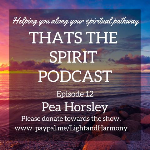 Thats The Spirit Podcast Episode 12 Special Guest Pea Horsley