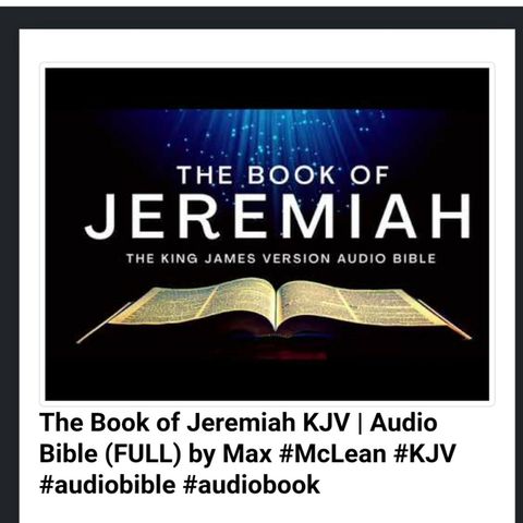 The Book of Jeremiah KJV | Audio Bible (FULL) by Max #McLean #KJV #audiobible #audiobook