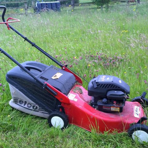 Mowing the meadow.