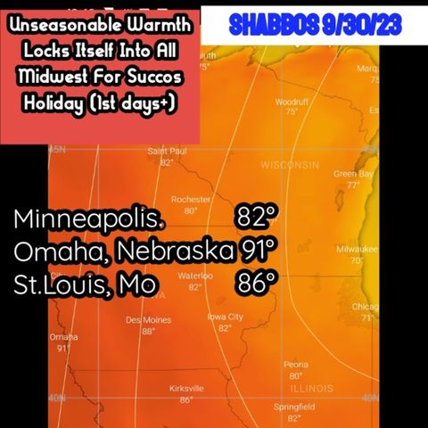 Unseasonable Warmth! Succos weather for Midwest ( High Confidence)