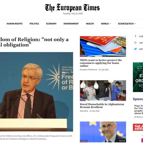 Italy on Freedom of Religion: “not only a moral or legal obligation”