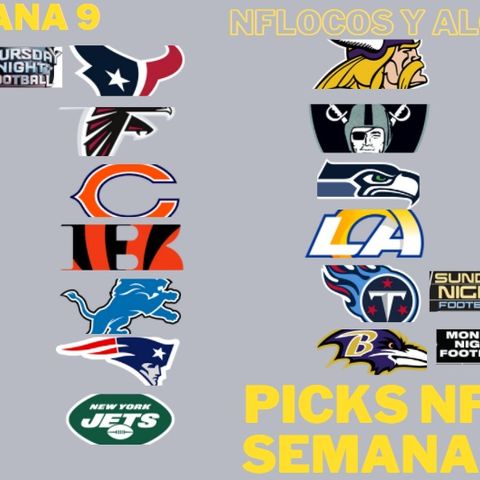 Picks para la semana 9 de la NFL