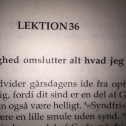 Lektion 36.  Et Kursus I Mirakler.