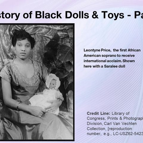 TNCP Review (9) Black Dolls Part 2, reviews the national history of Black dolls with Rina Risper and Nova Wallace