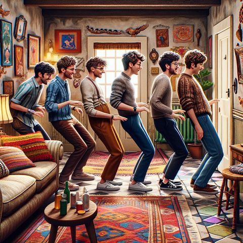 "I grew up with six brothers. That's how I learned to dance - waiting for the bathroom."