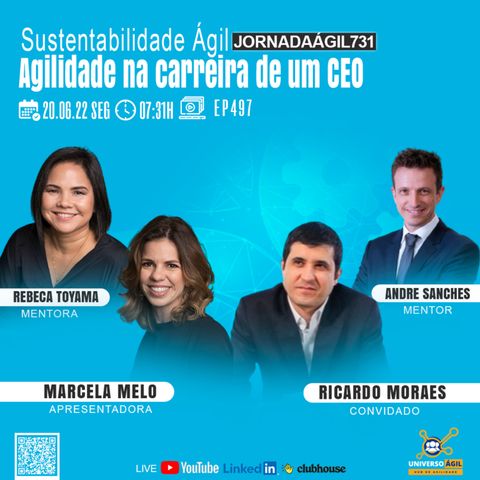 #JornadaAgil731 E497 #SustentabilidadeAgil #Agilidade na carreira de um CEO
