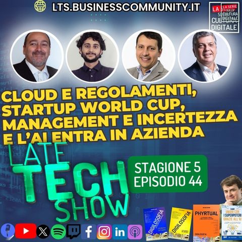 Cloud e regolamenti, startup world cup, management e incertezza e l’AI entra in azienda - S05e44