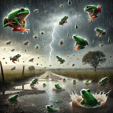 Ever wondered if it could actually rain frogs? Well, sometimes it does!