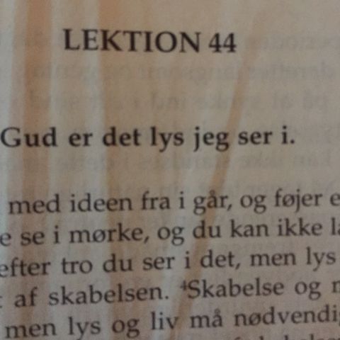 Lektion 44. Et Kursus I Mirakler.