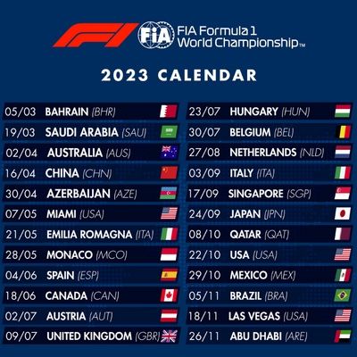 Calendario 2023 Formula 1 #37